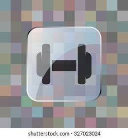 vector illustration of modern icon dumbbell