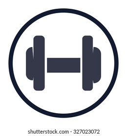 vector illustration of modern icon dumbbell