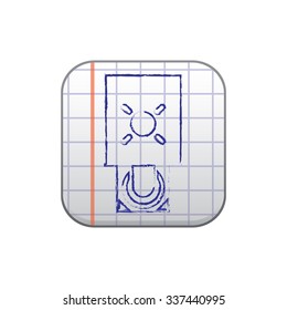 vector illustration of modern icon dvd