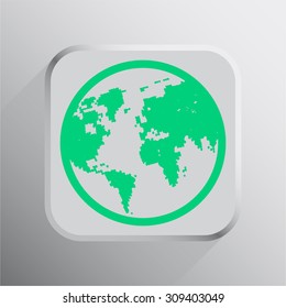 vector illustration of modern icon earth tour