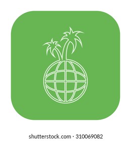 vector illustration of modern icon earth tour