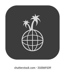 vector illustration of modern icon earth tour