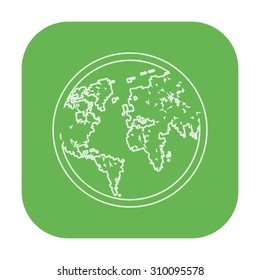 vector illustration of modern icon earth tour