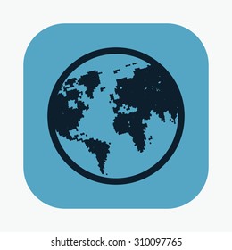 vector illustration of modern icon earth tour