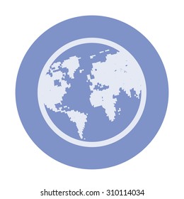 vector illustration of modern icon earth tour