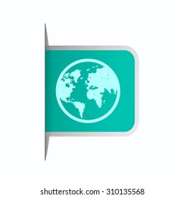 vector illustration of modern icon earth tour