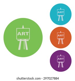 vector illustration of modern icon easel