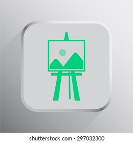 vector illustration of modern icon easel