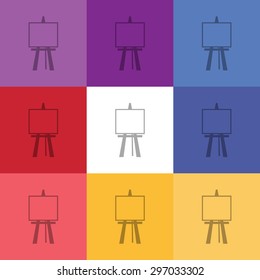 vector illustration of modern icon easel