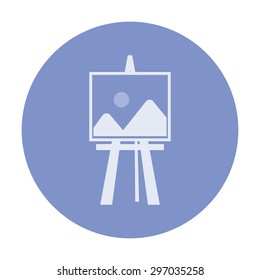 vector illustration of modern icon easel
