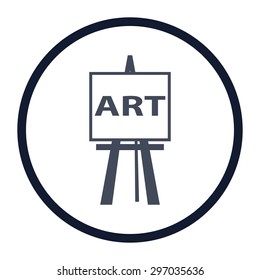 vector illustration of modern icon easel