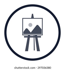 vector illustration of modern icon easel