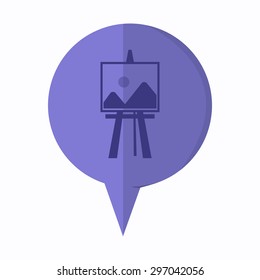 vector illustration of modern icon easel
