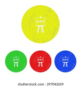 vector illustration of modern icon easel