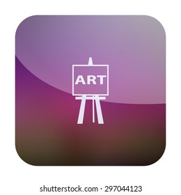 vector illustration of modern icon easel