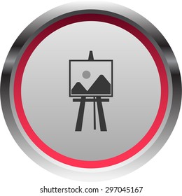 vector illustration of modern icon easel