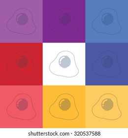 vector illustration of modern icon egg