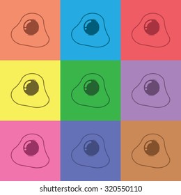 vector illustration of modern icon egg