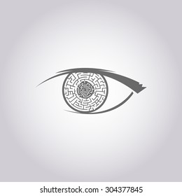 vector illustration of modern icon eye