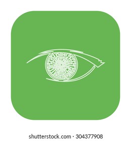 vector illustration of modern icon eye