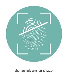 vector illustration of modern icon fingerprint