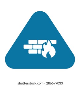 vector illustration of modern icon fire wall