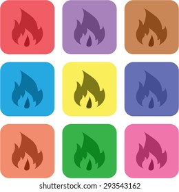 vector illustration of modern icon fire