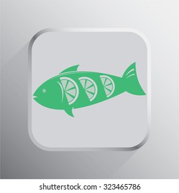vector illustration of modern icon fish