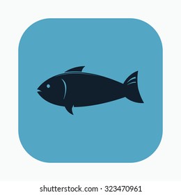 vector illustration of modern icon fish