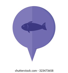 vector illustration of modern icon fish