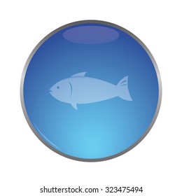 vector illustration of modern icon fish