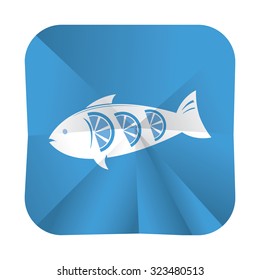 vector illustration of modern icon fish