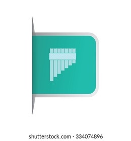 vector illustration of modern icon flute