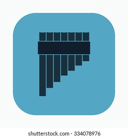 vector illustration of modern icon flute