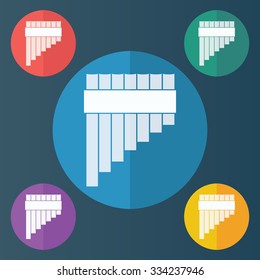 vector illustration of modern icon flute