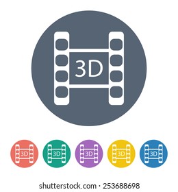vector illustration of modern icon frame cinema