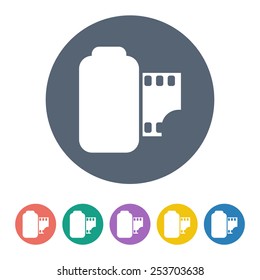 vector illustration of modern icon frame cinema