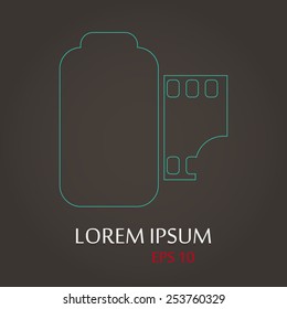 vector illustration of modern icon frame cinema