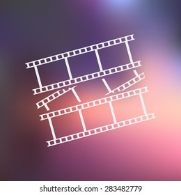 vector illustration of modern icon frame cinema