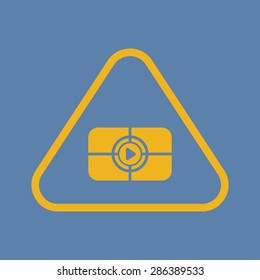 vector illustration of modern icon frame cinema