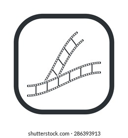 vector illustration of modern icon frame cinema