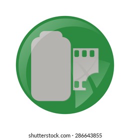 vector illustration of modern icon frame cinema