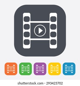 vector illustration of modern icon frame cinema