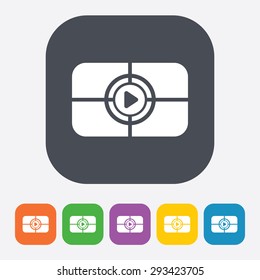 vector illustration of modern icon frame cinema
