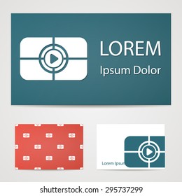 vector illustration of modern icon frame cinema