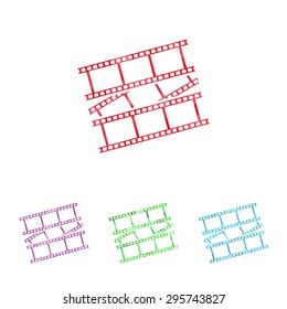 vector illustration of modern icon frame cinema