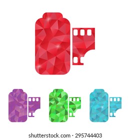 vector illustration of modern icon frame cinema