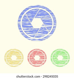 vector illustration of modern icon frame photo camera