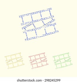 vector illustration of modern icon frame cinema