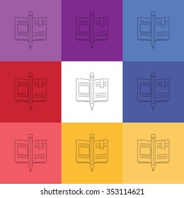 vector illustration of modern icon freelance infographic content writing